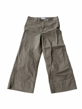 Everlane Wide Leg Crop Pants Brown Cotton Blend Size 6 Cropped Trouser Casual